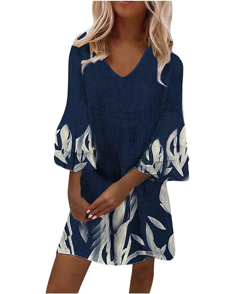 Resort Wear for Women Summer Casual Flowy Hawaiian Dresses Elegant Party Boho Sundresses Sexy Beach Vacation Outfits B Dark B...