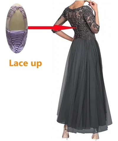 Mother of The Bride Dress for Wedding Lace Appliques 3/4 Sleeve Tea Length Chiffon Evening Prom Gown for Women Brown $34.44 D...