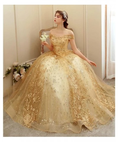 Lace Appliques Prom Homecoming Dress Off Shoulder Long Quinceanera Sweet 15 16 Party Dress Style1-blush $44.10 Dresses