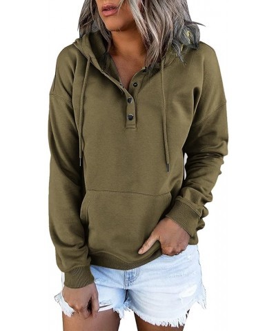 Women's Fall Sweatshirt 2023 Casual Fashion Solid Color Long Sleeve Pullover Hoodies Sweatshirts, S-2XL 2-army Green $6.90 Ho...