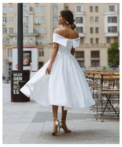 Women V Neck Bridesmaid Dresses Pockets Off Shoulder Wedding Party Dress Teal Lace Up Back $36.12 Dresses