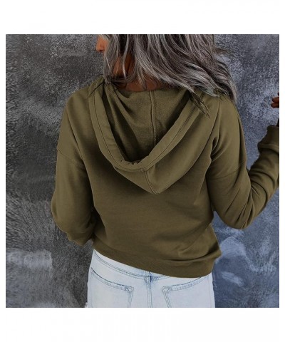 Women's Fall Sweatshirt 2023 Casual Fashion Solid Color Long Sleeve Pullover Hoodies Sweatshirts, S-2XL 2-army Green $6.90 Ho...