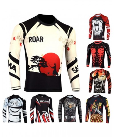 Long Sleeve MMA Rash Guard UFC Cage Fight BJJ Wear No Gi Training Shirts Samurai $12.92 Shorts