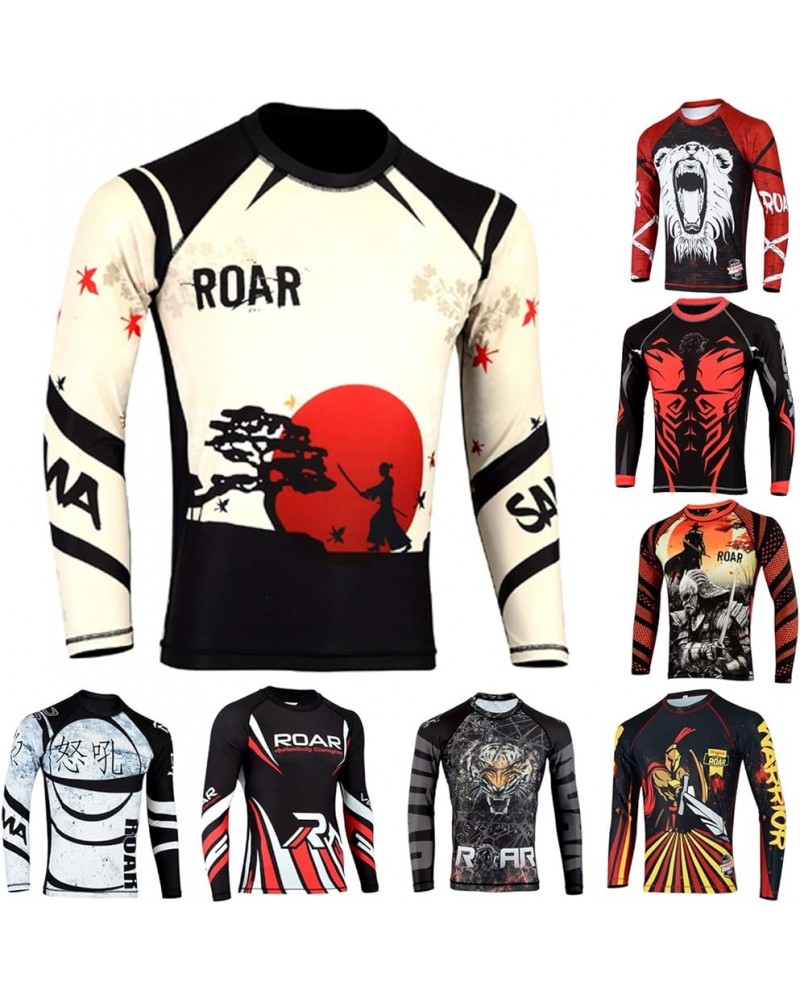 Long Sleeve MMA Rash Guard UFC Cage Fight BJJ Wear No Gi Training Shirts Samurai $12.92 Shorts