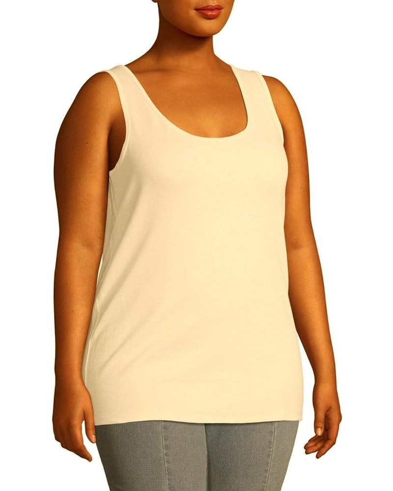 Women's Layering Tank Top - Longer Length Cream $14.14 Tanks