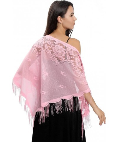 Lace Scarf Shawls and Wraps Capes for Evening Wedding Guest Dresses Date Night Out Wear Gifts for Women Her 14 Colors Pink $7...