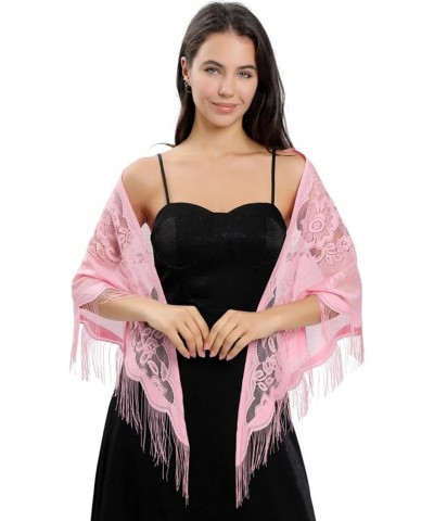 Lace Scarf Shawls and Wraps Capes for Evening Wedding Guest Dresses Date Night Out Wear Gifts for Women Her 14 Colors Pink $7...