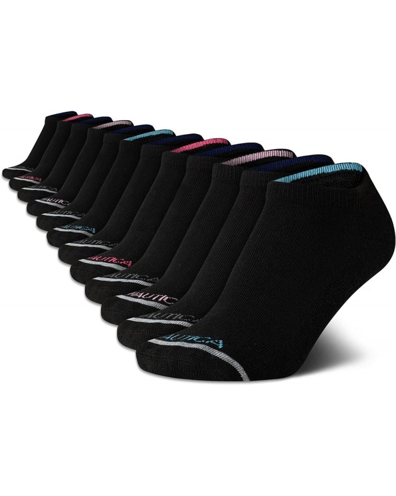 Women's Athletic Socks - Cushioned Low Cut Ankle Socks (12 Pack) Solid Black $13.16 Activewear