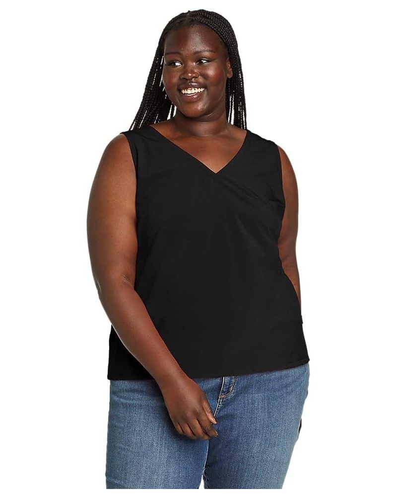 Women's Departure V-Neck Tank Top - Solid Black $16.50 Tanks