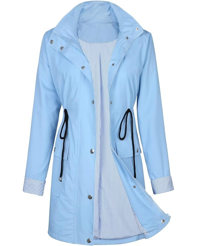 Raincoat for Women Rain Jackets for Women Waterproof Lightweight Windbreaker Outdoor Hooded Trench Coat Long Rain Coats Light...