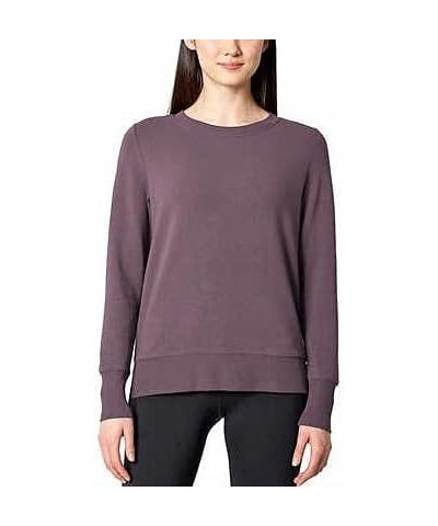 Ladies' Lightweight Crewneck Brushed Tunic Sweatshirt Shadow Plum $15.61 Hoodies & Sweatshirts