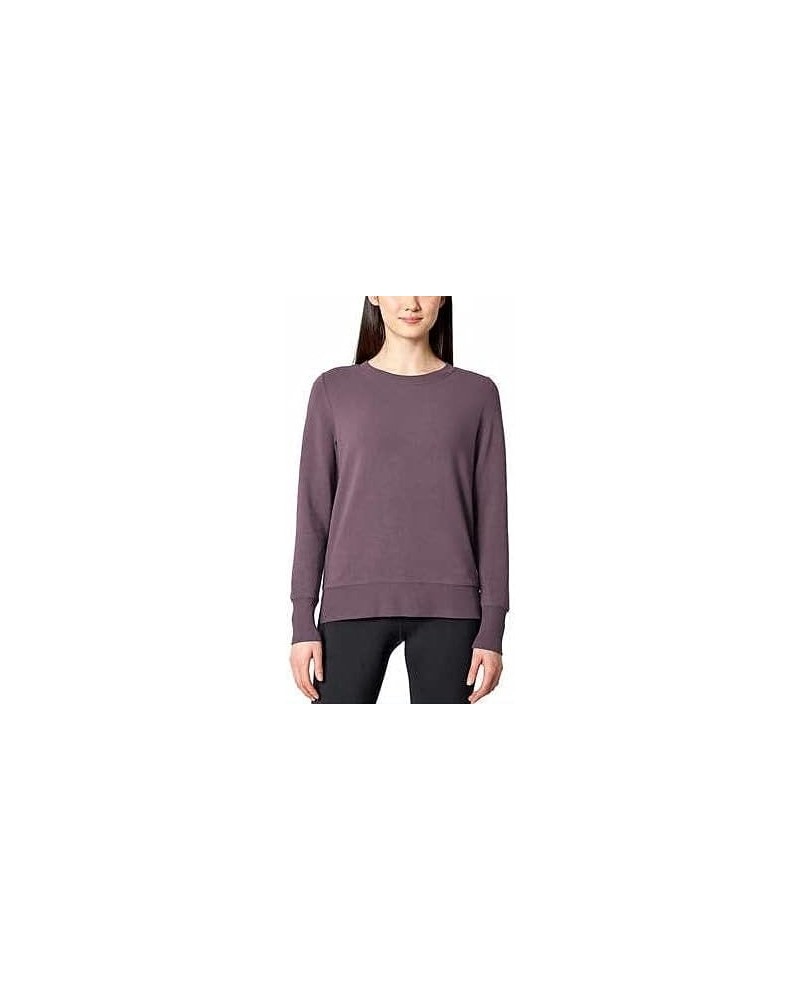 Ladies' Lightweight Crewneck Brushed Tunic Sweatshirt Shadow Plum $15.61 Hoodies & Sweatshirts