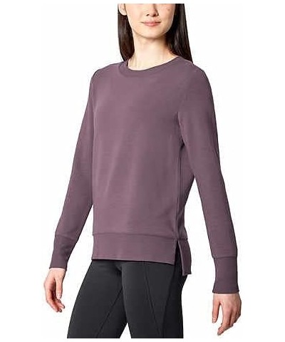 Ladies' Lightweight Crewneck Brushed Tunic Sweatshirt Shadow Plum $15.61 Hoodies & Sweatshirts