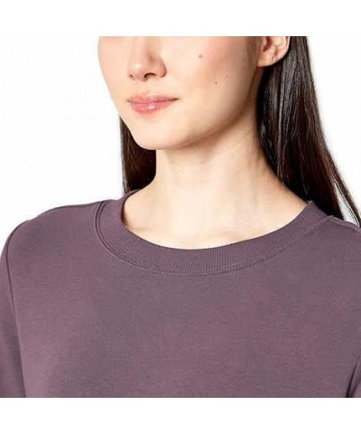 Ladies' Lightweight Crewneck Brushed Tunic Sweatshirt Shadow Plum $15.61 Hoodies & Sweatshirts