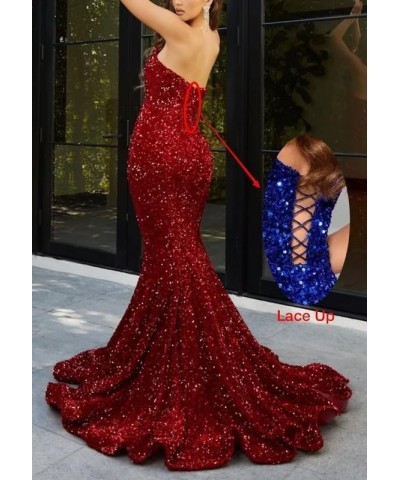 Sequin Prom Dresses Mermaid Sparkly Formal Evening Party Gowns V-Neck Prom Dress Backless V Neck Navy $31.27 Dresses