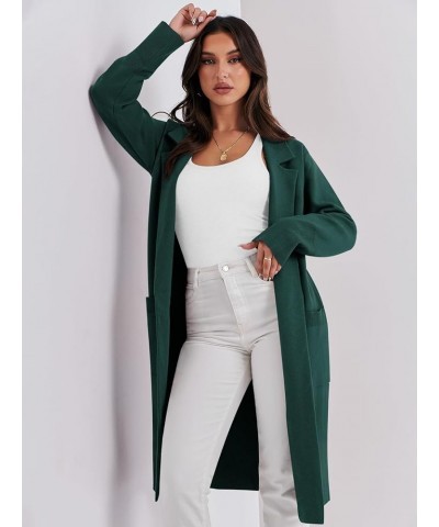 Cardigan for Women Oversized Open Front Long Sleeve Sweater 2023 Fall Trendy Knit Blazer Jacket Outwear Coatigan Dark Green $...