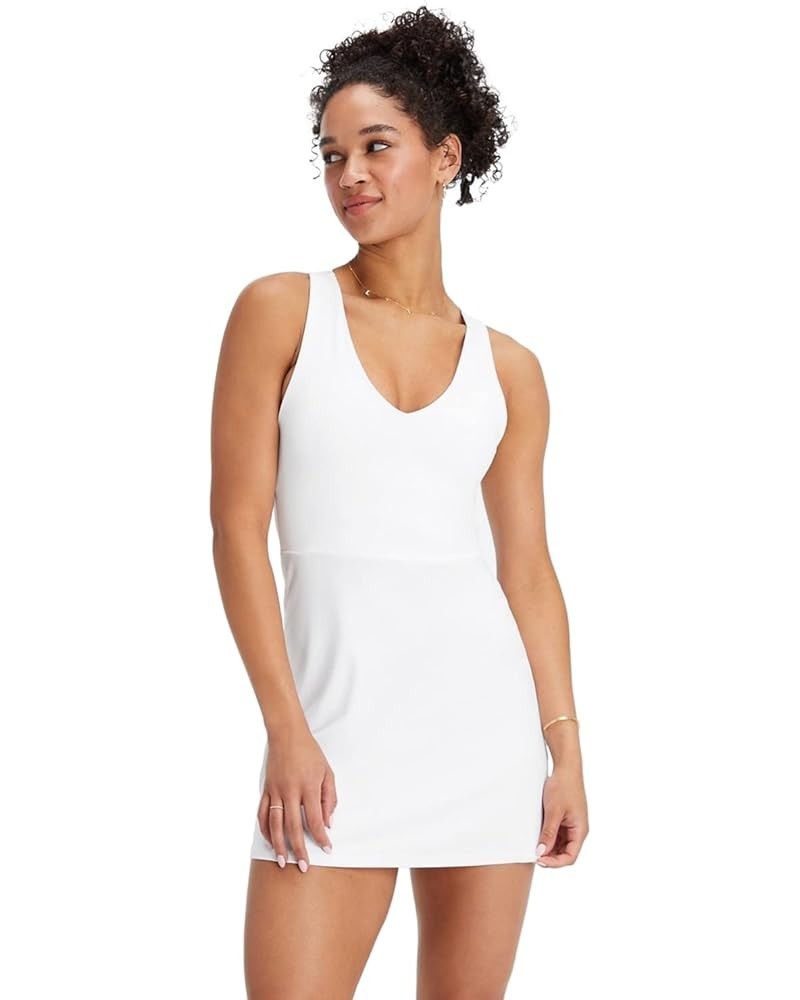 Women's On-The-Go Built-in Bra Dress, Tennis, Workout, Exercise, Back Pocket, Polyester, Elastane White $20.48 Activewear