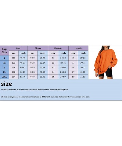 Women's Oversized Fleece Sweatshirts Long Sleeve Crew Neck Pullover Sweatshirt Casual Hoodie Tops Fit Jumper Top Red $6.95 Ho...