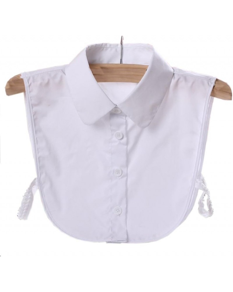 Women's Fake Collar Detachable Dickey Collar Blouse Half Shirts False Collar, White $8.24 Tops