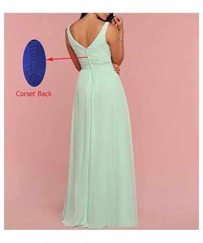 Women's Bridesmaid Dresses Long for Teens Side Split Chiffon Double V Neck Maid of Honor Formal Dresses for Wedding Lilac2 $2...