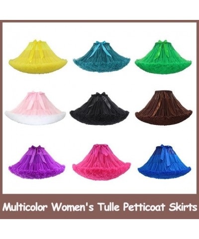 Women's Elastic Chiffon Petticoat Puffy Tutu Tulle Skirt Princess Ballet Dance Pettiskirts Underskirt Multi-Layer Purple $13....