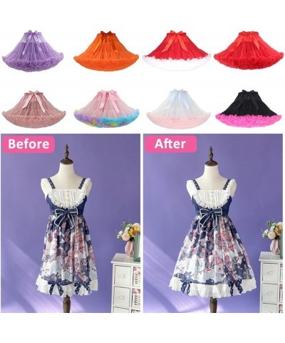 Women's Elastic Chiffon Petticoat Puffy Tutu Tulle Skirt Princess Ballet Dance Pettiskirts Underskirt Multi-Layer Purple $13....