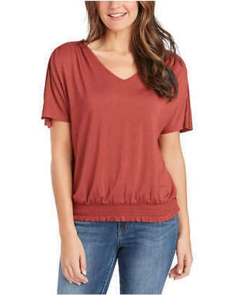 Women's V-Neck Top Rustic Rose $10.38 Blouses