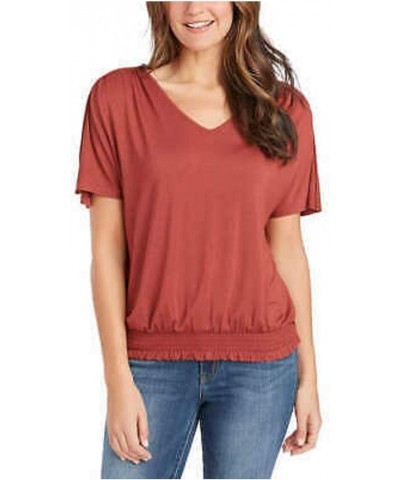 Women's V-Neck Top Rustic Rose $10.38 Blouses