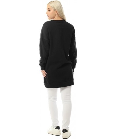 Women's Casual Oversized V-Neck Fall Sweatshirts Loose Fit Pullover Tunic (S-3X) Black $15.94 Tops