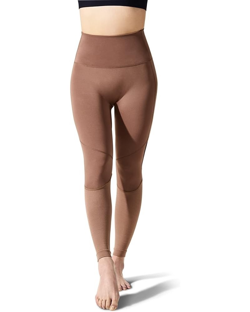 20-30 mmHg Compression Leggings Rise Pant 26" for Women - Yoga Gym Running Training Coca Brown $54.08 Activewear