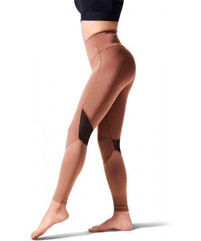 20-30 mmHg Compression Leggings Rise Pant 26" for Women - Yoga Gym Running Training Coca Brown $54.08 Activewear