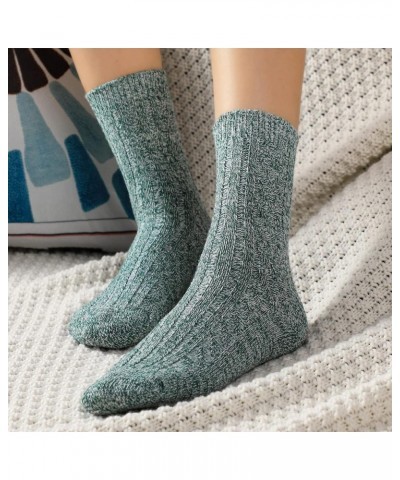 Wool Socks for Women - Womens Wool Socks Winter Warm Wool Socks Men Cozy Knit Socks Boots Socks for Women 5 Pairs Solid Color...