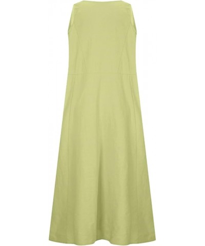 Summer Dresses for Women 2024 Casual Boho Sundress Crew Neck Sleeveless Beach Maxi Dresses with Pockets 2-green Dress $8.41 A...