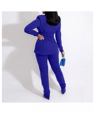 Formal Pantsuits for Women Evening Party Wedding Guest 2 Piece Outfits Sets Work Office Casual Dressy Pant Suits A-blue $11.4...