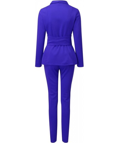 Formal Pantsuits for Women Evening Party Wedding Guest 2 Piece Outfits Sets Work Office Casual Dressy Pant Suits A-blue $11.4...