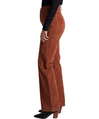 Women's Highly Desirable High Rise Trouser Leg Pants Brown $11.86 Jeans