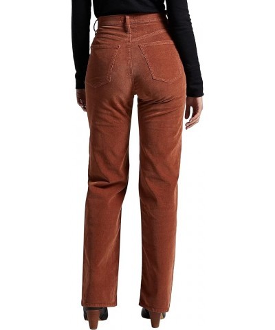 Women's Highly Desirable High Rise Trouser Leg Pants Brown $11.86 Jeans