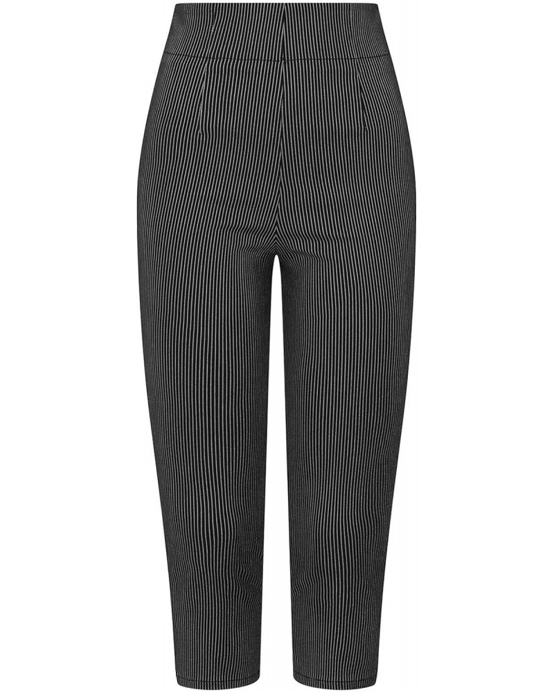 Jack Capri Vintage 50s Pedal Pushers Work Office Trousers Retro Pants - Black (S) $22.79 Pants